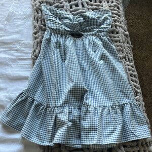 Grey Bandit Summer Breeze dress in Blue Gingham, size M